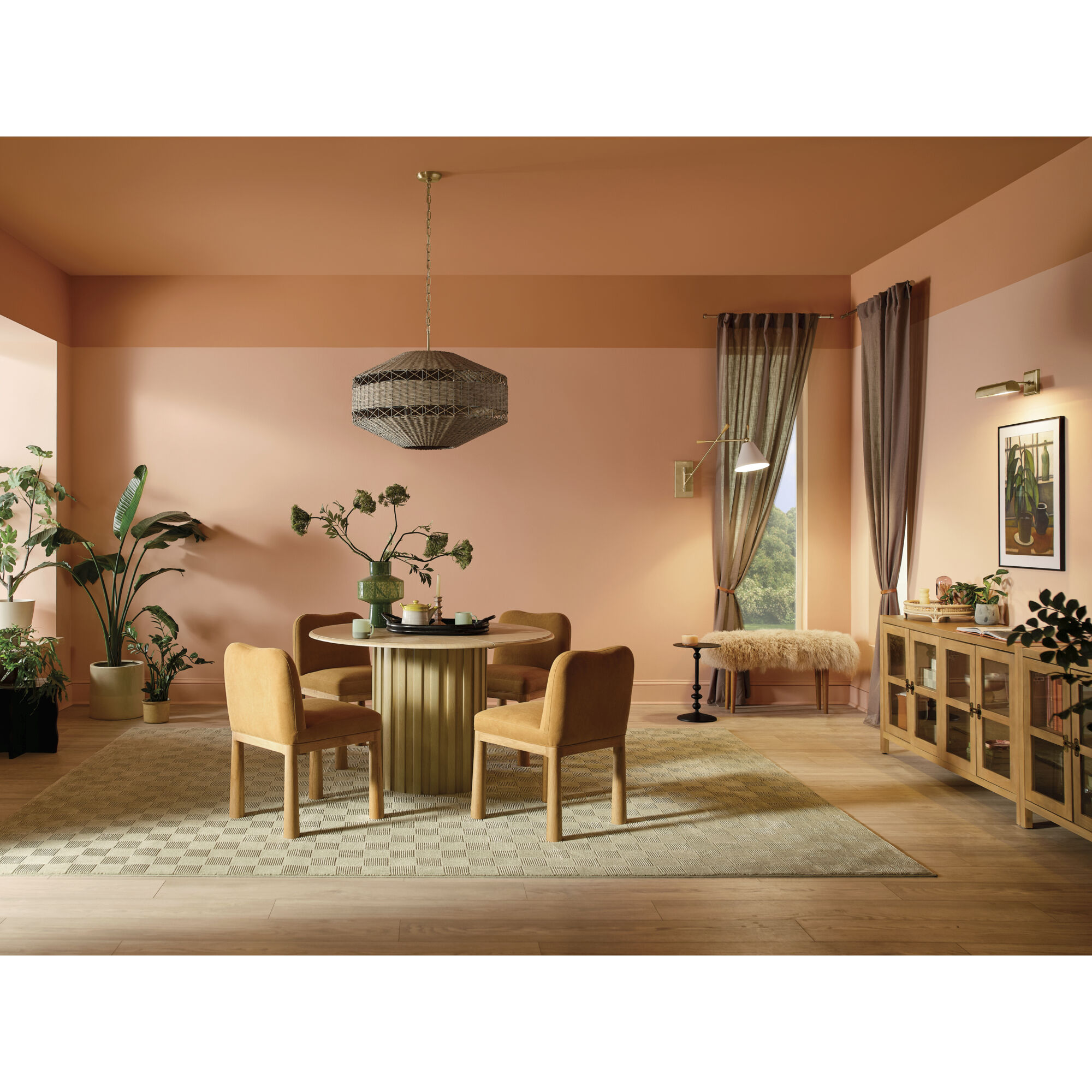 Lulo 4 Light Champagne Bronze Pendant Ceiling Light